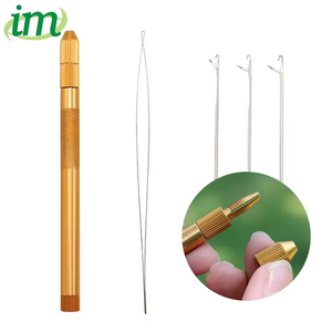 Kit de crochet pour cheveux en acier inoxydable de qualité chirurgicale, aiguilles à crochet pour la fabrication de perruques, aiguilles de ventilation, micro-anneaux, 3 crochets, 1 boucle, haute qualité - Product Image 3