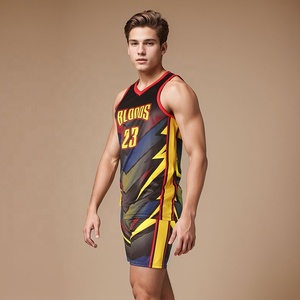 Maillot de basketball respirant en maille grande taille, personnalisable avec logo frontal, sans manches, 100 % polyester, sublimation du nom du joueur, vente chaude - Product Image 5