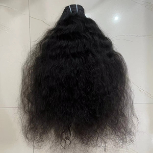 Extensions de Double trame de Machine de cheveux humains indiens non traités purs Styles de boucles à clipser Remy de qualité supérieure teints facilement pour une utilisation instantanée - Product Image 1
