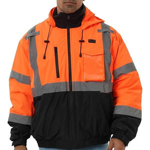 Waterproof <b>Lightweight</b> SoftShell Reflective <b>Hi</b> <b>Vis</b> Construction Safety <b>Jacket</b> for Men Made by Dress Sports - Product Image 6