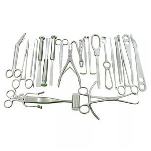 Porte-aiguille de haute qualité Adson Forceps Iris Ciseaux instruments chirurgicaux avec plateau de rein Suture Ensemble d'instruments chirurgicaux - Product Image 1