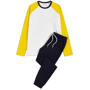 Sudaderas con capucha de felpa francesa de 500gsm de algodón 100% para hombre, conjunto de pantalones de chándal, chándal de punto para la temporada de otoño - Product Image 1