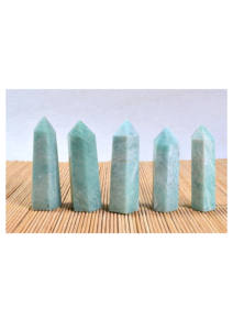 Tour d'Amazonite Naturelle, Point d'Amazonite de Haute Qualité, Point de Chakra Reiki, Cristal de Guérison, Pierre Précieuse Sculptée Polie - Product Image 6