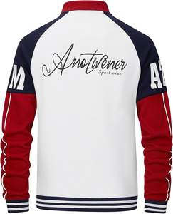 Fábrica de chaquetas universitarias de alta gama | Logotipo, bordado y etiqueta OEM | Bomber de mezcla de lana/PU | Ideal para escuelas y promociones - Product Image 3