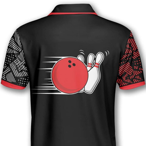 High Quality Custom 100% Polyester Lightweight <b>Bowling</b> Shirts Quick Dry Men's OEM Sportswear with Sublimation Printing - Product Image 6
