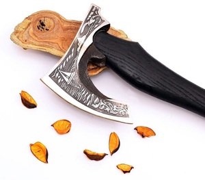 Handmade Custom High Carbon Steel <b>Axe</b> Hatchet DIY Grade with Wood Handle Fine Leather Sheath Trending Viral Product Hot Sale - Product Image 3