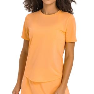 Camisetas deportivas de secado rápido para correr, fitness, yoga, ajustadas, de spandex/algodón, camisetas de alta calidad para mujer - Product Image 2