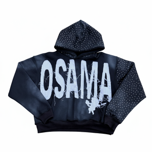 Sudadera con Capucha y Cremallera para Hombre, Estilo Profesional, con Pedrería y Bordado Desgastado, Calidad Superior, 100% Algodón, Cómoda y Adecuada - Product Image 4