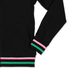 <b>Black</b> Pink and Green <b>Cardigan</b> University Men Women <b>Cardigan</b> Sweaters Knitted Striped Long Sleeve Winter Cotton Breathable - Product Image 4