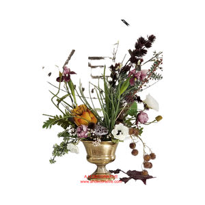 Urna y jarrón de flores chapados en oro de aluminio para decoración de sala de estar, centro de mesa de boda, urna de flores - Product Image 5