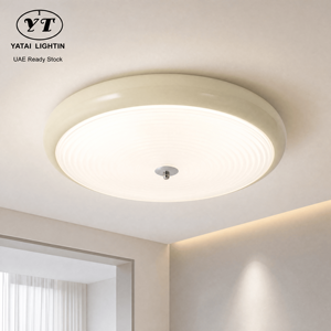 Modern Round Tri Color Dimmable Led <b>Ceiling</b> <b>Light</b> With <b>Remote</b> <b>Control</b> Surface Mount Iron Base For Living Room Bedroom - Product Image 1