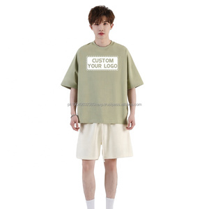 เสื้อยืดแฟชั่นผ้าฝ้าย100% แขนค้างคาวสำหรับผู้ชายเสื้อยืดโอเวอร์ไซส์คุณภาพสูงเสื้อยืดลำลองสำหรับฤดูร้อน - Product Image 1