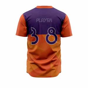 Conjunto de Uniforme de Béisbol Transpirable con Estampado Personalizado para Hombre, 100% Poliéster, Ropa de Softbol, Venta al por Mayor de Fábrica - Product Image 4