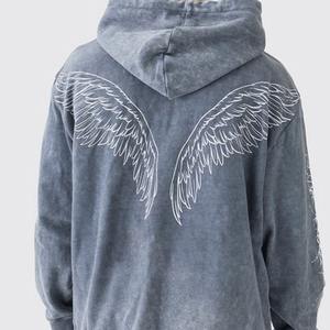 Sudadera con capucha personalizada para hombre con cuello con capucha de gran tamaño bordado sudadera deportiva invierno Casual 100% sudaderas de algodón para otoño - Product Image 2