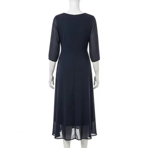 Vestido Casual de Chifón Teñido con Hilo Transpirable, Tela Ligera y Suave, Diseño Elegante y Fluido, Ropa Cómoda para el Día a Día, Atuendo de Verano - Product Image 4