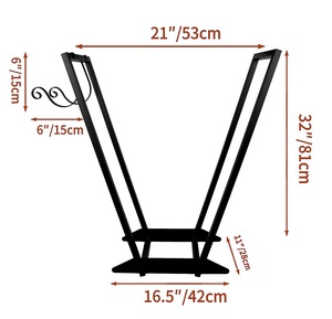 Soporte de troncos de Metal hecho a mano, estante de leña para exteriores con ganchos, chimenea de Metal, soporte de madera, almacenamiento para chimenea interior - Product Image 2