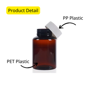 Vente en gros de bouteille en plastique PET brun 140cc meilleure qualité médicament utiliser couvercle fabriqué modèle de pilule du Vietnam vitamine Pavico - Product Image 4