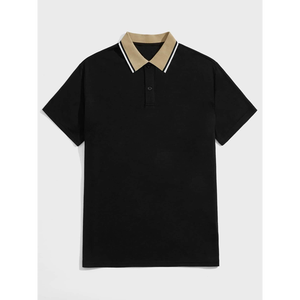 Polo sólido de manga corta informal de verano para hombre, Polo de soporte de moda personalizado de alta calidad para hombre - Product Image 6