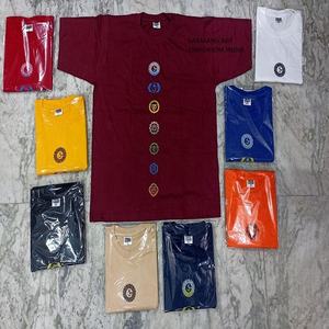 Sept t-shirts imprimés chakra en gros de l'inde t-shirts imprimés chakra t-shirts imprimés à la mode t-shirts indiens pas cher prix t-shirts - Product Image 1
