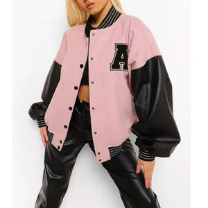 Última llegada cómoda chaqueta universitaria para mujer con forro de lana transpirable OEM diseño personalizado nuevo estilo al por mayor - Product Image 1