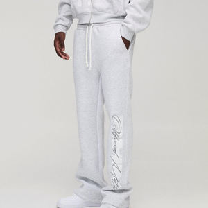 100% Fleece Custom Logo Men's Baggy <b>Trouser</b> Straight Loose Fit Lightweight Casual Style Latest Design - Product Image 1