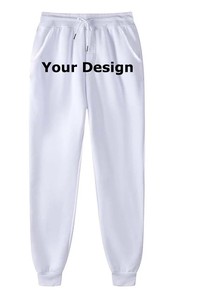 Top qualité personnalisé Joggers pantalons de survêtement hommes cordon solide décontracté pantalons de survêtement Baggy pantalon de survêtement Logo imprimé pantalon surdimensionné - Product Image 3