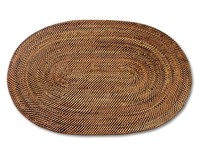 Napperons en rotin tissé à la main, tapis de table ronds naturels et écologiques pour accessoires de salle à manger en gros