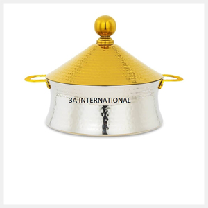 Royal Looking Home Hotel Restaurant Brillant Poli Casseroles Isolées En Métal De Service Hot Pot De Haute Qualité De Service - Product Image 3