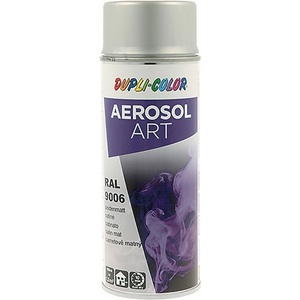 DUPLI-COLOR 400ml Aérosol en bombe blanche finition satinée aluminium RAL 9006 Peinture colorée pour l'art 400ml - Product Image 1