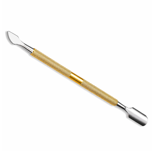 Premium Nail <b>Cuticle</b> Pusher Gold Handle Stainless Steel Double Ended Nail Cleaner Manicure Pedicure <b>Tool</b> - Product Image 1
