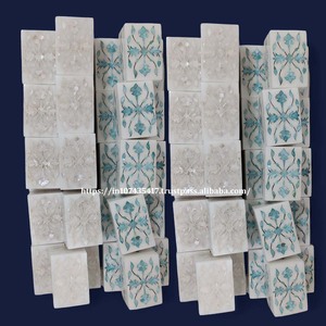 Handmade Small White Marble Mop Inlay with Custom Logo Arabian <b>Eid</b> Festival Jewelry Packaging <b>Box</b> for <b>Gift</b> Giving - Product Image 4