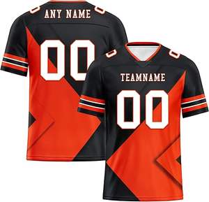 2025 nouveaux designs maillots de football américain pour hommes maillot d'équipe respirant imprimé à manches courtes pour adultes - Product Image 4