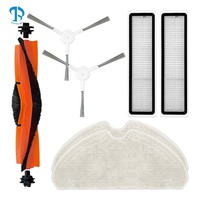 Kit de remplacement compatible avec l'aspirateur robot Dreame F9 Pro : brosse principale, brosse latérale, filtre HEPA, tampon de nettoyage, accessoires