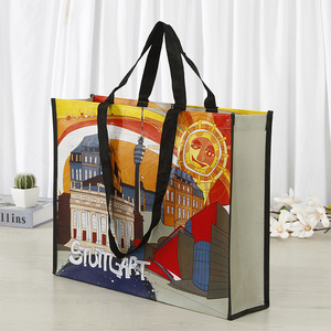 Custom Silver Holographic Promotional Tote Bags | Laminated Color Printed Non-Woven Reusable Eco-Friendly Shopping Bags