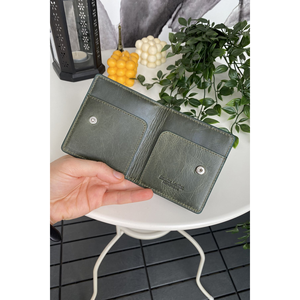 Sazara-Portefeuille minimaliste super fin en cuir véritable, design moderne, porte-cartes mince - Product Image 2