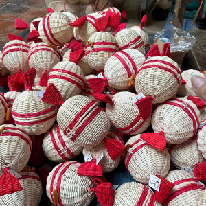 Elegant Vintage Style Rattan <b>Gift</b> Box Durable Candy-Shaped Solution <b>for</b> Festival Season Food Use & Decorative <b>Gift</b> <b>Basket</b> - Product Image 1