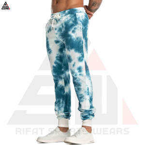 Pantalon ajusté surdimensionné en coton pour hommes personnalisé respirant taille élastique toile sublimation - Product Image 5