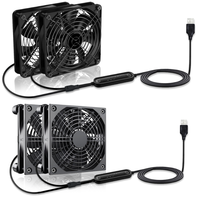 Double ventilateur d'armoire USB à gril en métal de 120mm avec minuterie et contrôle à 6 vitesses Ventilateur haute pression à double flux d'air pour imprimante 3D