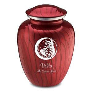 Urna de Cremación de Esmalte Rojo, Artesanía, Urna de Metal para Cenizas Funerarias de Perros y Gatos, Urnas de Cremación de Tamaño Mediano, Estilo Americano - Product Image 4