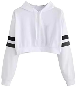 Sudadera con capucha corta personalizada de alta calidad para mujer, sudaderas con capucha cómodas y transpirables con hombros caídos para mujer - Product Image 4