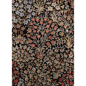 Gulmarg Hand Knotted Wool & Silk <b>Rugs</b> AKWS-13027 Abstract & Floral Pattern 10mm <b>Thickness</b> Rectangular Hallway for Home Floor Use - Product Image 3
