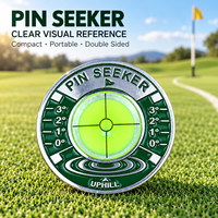 Outil de lecture de pente de golf portable en métal de 40 mm, personnalisable avec motifs et emballage sur mesure, vente en gros