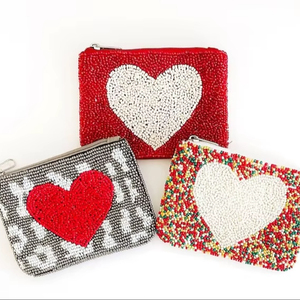 Monedero Popular Hecho a Mano con Cuentas y Anillo Desmontable para Guardar Dinero y Tarjetas en Días de Juego, por glowin fashion - Product Image 1