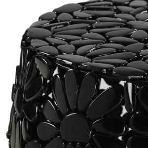 Noir enduit de poudre café table - Product Image 3