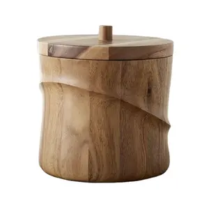 Wooden Champagne Bucket Manufacture Wholesale supplier natural wood color Trending New Stylish Wine Ice Beer Bucket