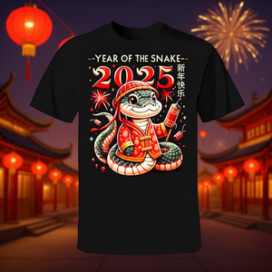 Costume de famille Serpent pour le Nouvel An lunaire chinois 2025, t-shirts promotionnels personnalisés - Product Image 3
