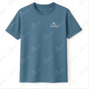 Athletify, camiseta Ringer de mezcla de algodón para hombre, Mangas de bloqueo, tela de 180g, estilo callejero, ropa informal cómoda y elegante a la moda - Product Image 4
