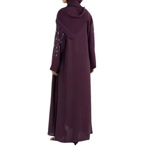 Nouvelle collection 2026, vente en gros, design durable, robe musulmane décontractée grande taille, style Dubaï Abaya, mode féminine, hijab, logo personnalisé - Product Image 3