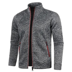 Prix de gros – Sweat-shirt d'hiver pour homme à manches longues et fermeture éclair, couleur unie, coupe régulière, en coton/polyester, qualité supérieure, plus épais - Product Image 2