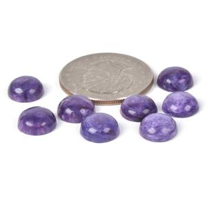 Charoite อัญมณีธรรมชาติทรงกลมหลวมอัญมณีแร่สีม่วงสำหรับทำเครื่องประดับ - Product Image 2